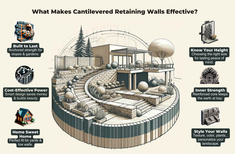 What Makes Cantilevered Retaining Walls Effective?