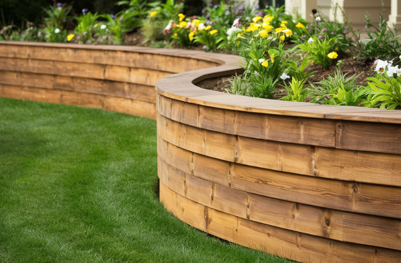 Cedar timber raining wall in home